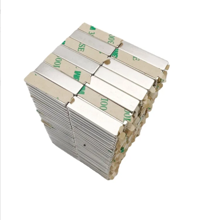 N35 N52 Neodymium Rectangle Disc Ndfeb Magnet With 3M Adhesive