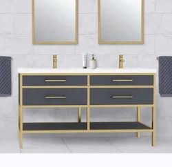 Lavabo in ceramica Piano in ceramica marmo Struttura in acciaio verniciato ceramic basin golden stainless steel frame wall hung