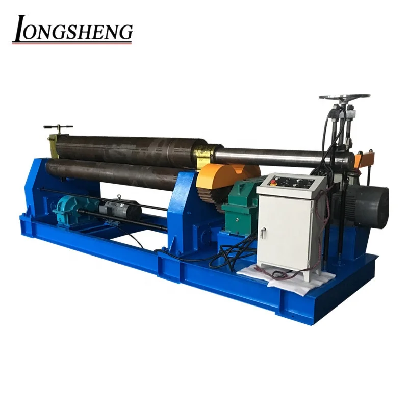 high quality W11 12x3000 symmetrical mechanical type steel roller bending machine 3 roller sheet metal plate rolling machine