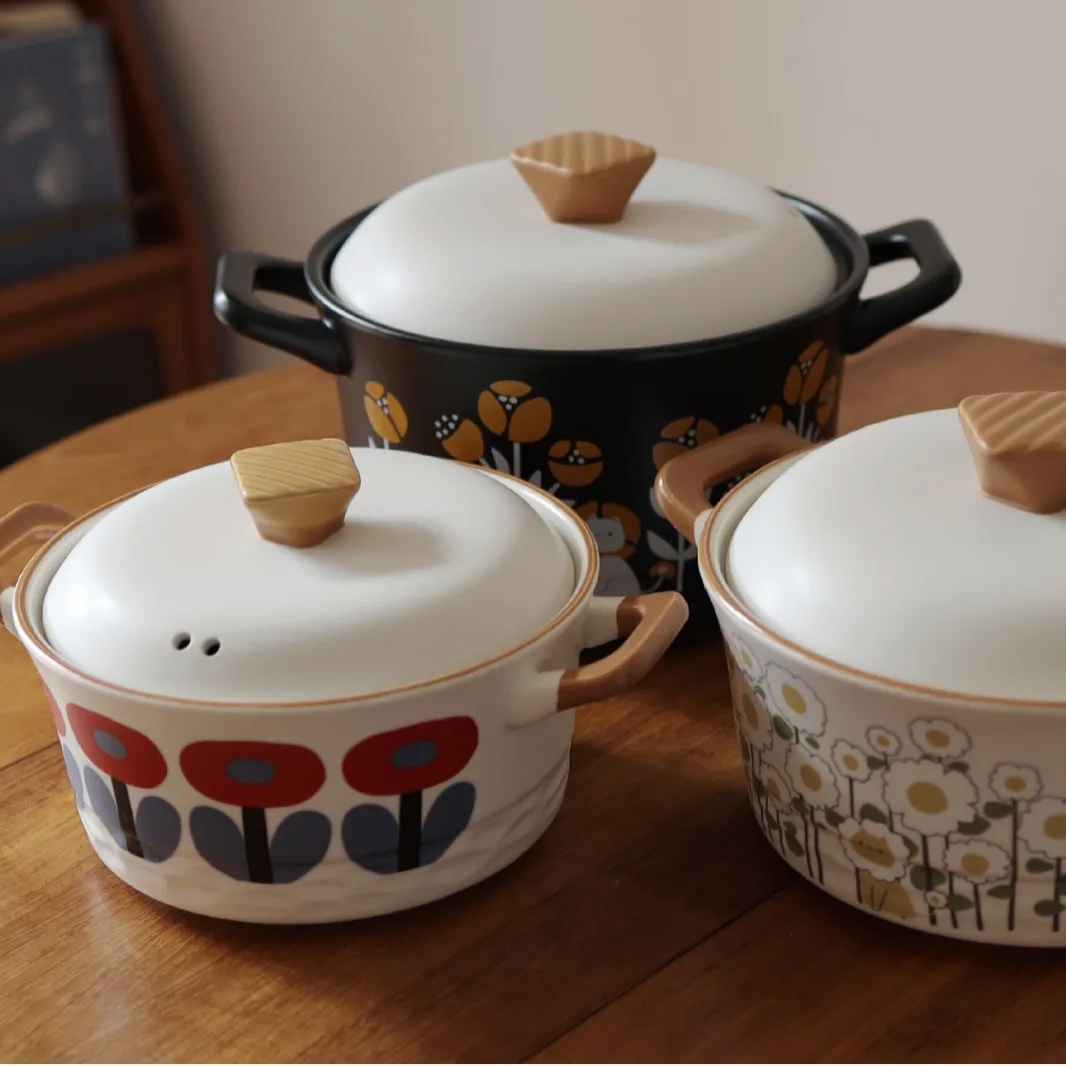 Large capacity stone pot Japanese gas high temperature resistant ceramic sand casserole pot stew soup ceramic casserole