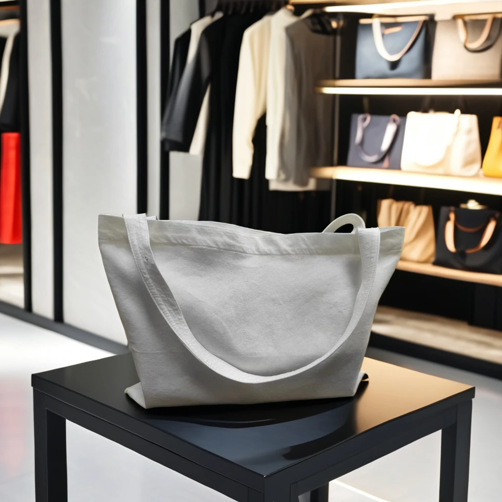 New bamboo fiber non-woven shopping bag large capacity ladies reusable environmentally friendly shopping tote bag for promotion