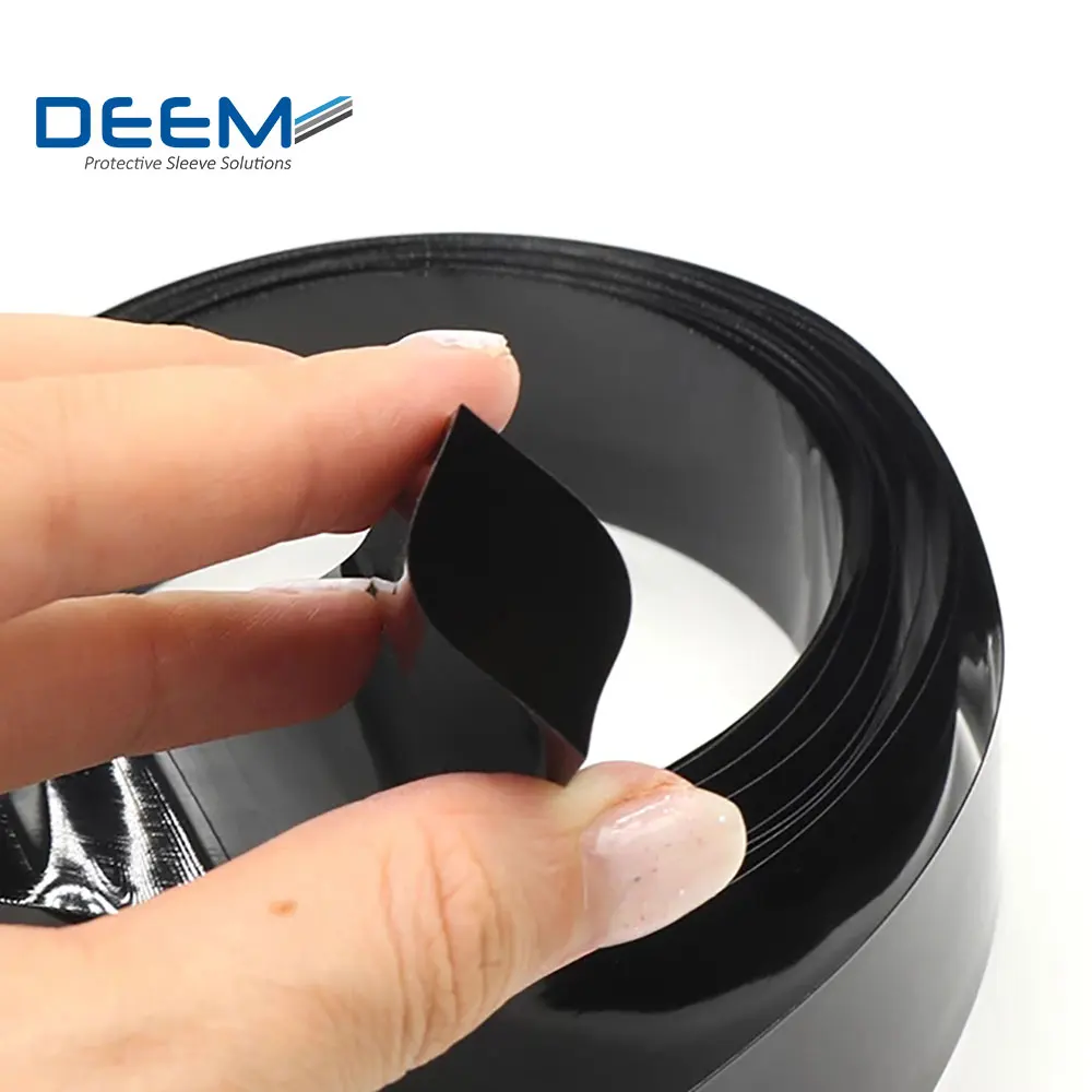DEEM Customized size pvc flexible heat shrink tubing for battery jacketing shrink sleeve