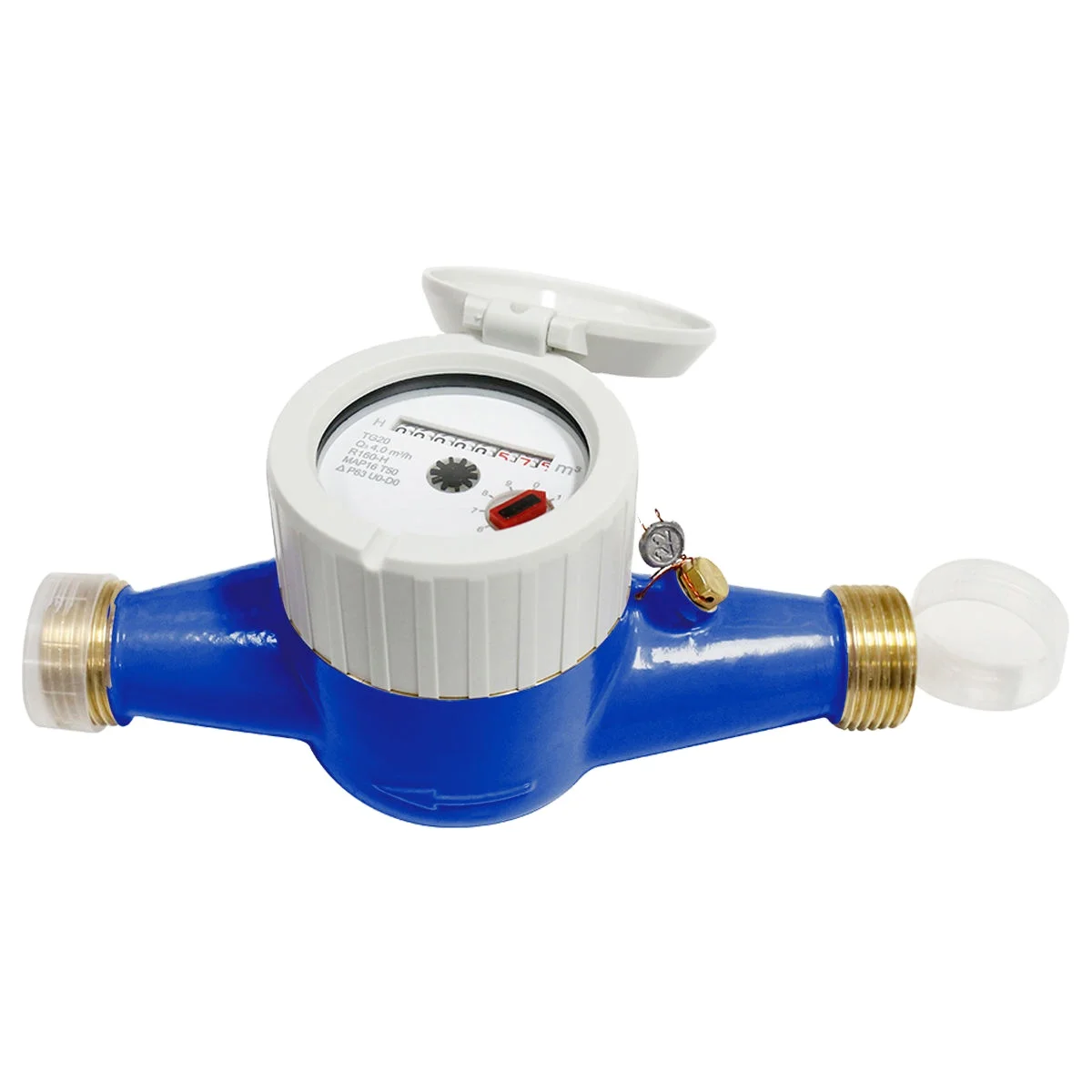 2024 new KRC  Class C Class B DN15-DN40 NPT Thread Flow Water Meter Dry Type Brass Multi Jet Water Meter