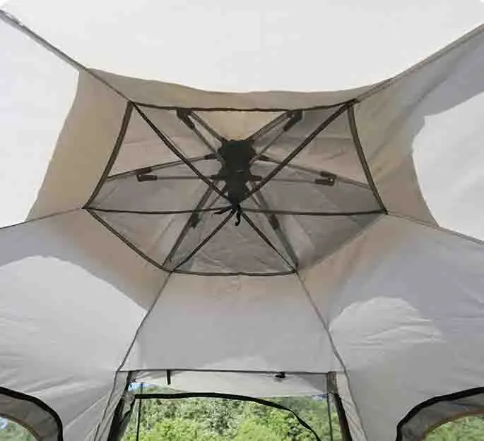 Sportface Outdoor Camping Tent Hexagonal  extreme walker portable fully Automatic Rainproof Sunscreen Camp Equipment Leisure ten