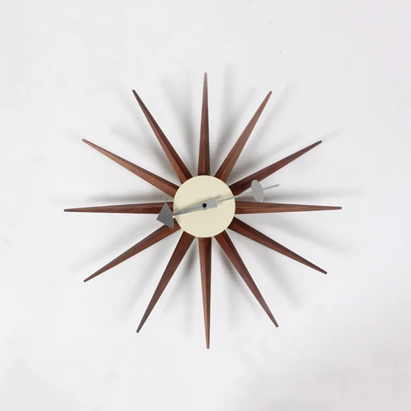 
Good quality Walnut clock pendulum decorative wall clock with logo for living room 