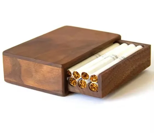 wooden box Wooden Cigarette Holder Case - Classy Cigarette Case for Men