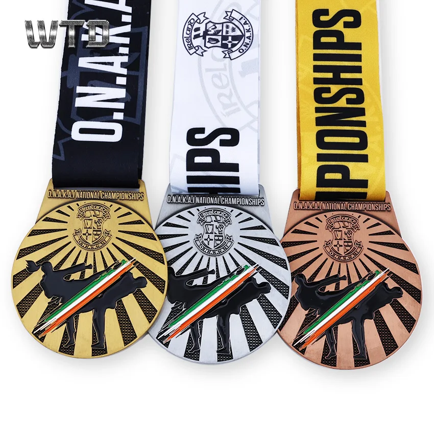 От производителя бесплатный дизайн индивидуальные спортивные металлические карате тхэквондо боевые искусства кунг-фу Bjj Jiu Jitsu медали дзюдо