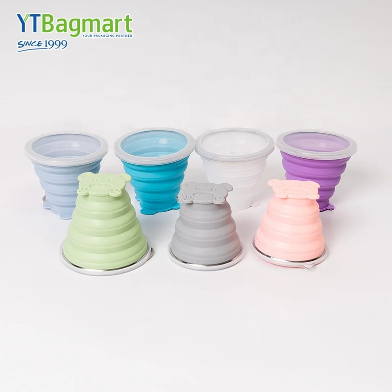 Hot Selling Silicone Folding Cup Outdoor Sports Collapsible Cups Camping Silicone Foldable Water Cup
