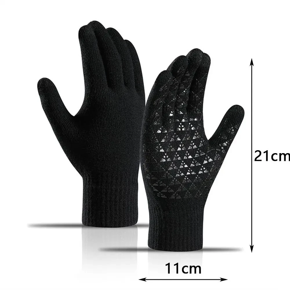 Winter Men Knitted Gloves Touchscreen High Quality Male Mitten Thicken Warm Cashmere Solid Men Business Gloves Keep Warm