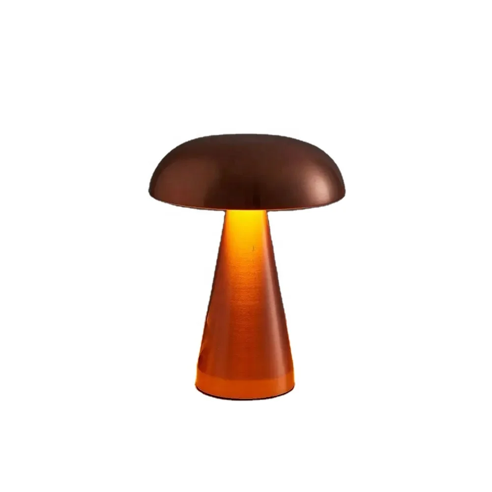 SML High Quality Cordless Mushroom Led Lamp  USB Charge Desk lamp Touch Control Light Mental mushroom light