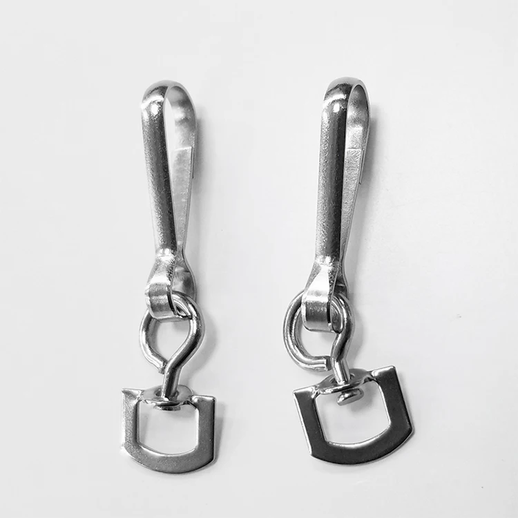 Wholesale  Swivel Buckle Hook Custom Vintage Retro Bag Parts Accessories Metal Key Ring Nickel Chain Hook Keychain