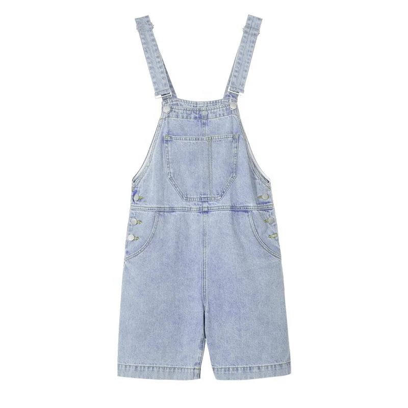 Ladies overalls wholesale summer straight shorts denim overalls pregnant women girls all-match jeans