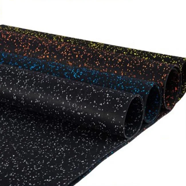 Waterpoof High Duty 8mm Gym Rubber Flooring Roll 1/4 Inch White