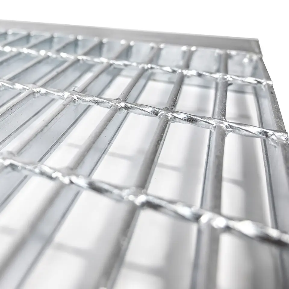 Galvanized Outdoor Drain Grates Metal Grill Grating Catwalk Platform caillebotis en acier Korea Standard Grating