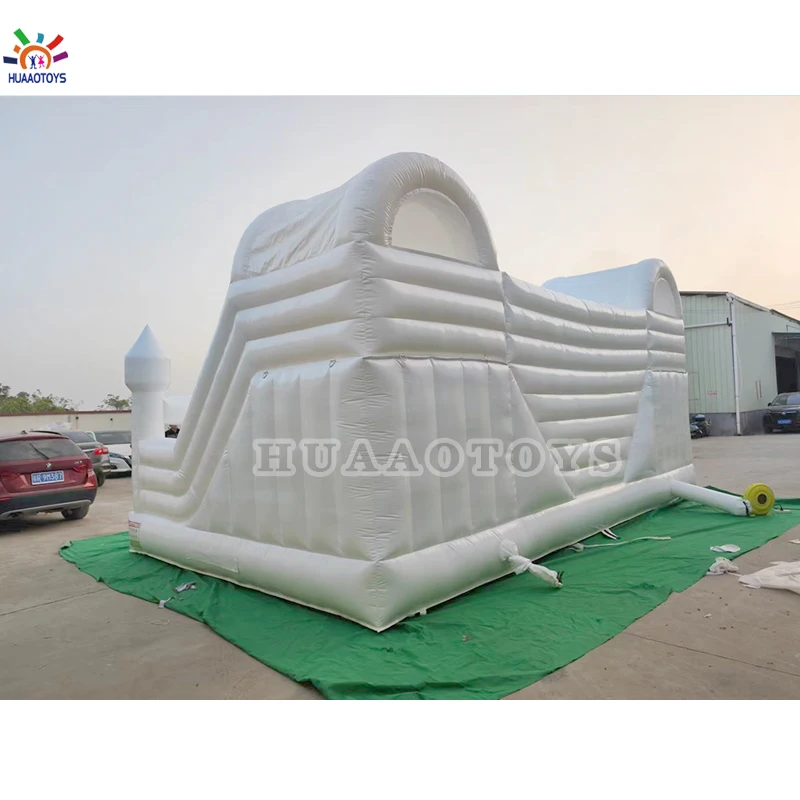 2024 новый стиль детский белый замок водная горка двойная надувная подпрыгивающая комбо с шариком