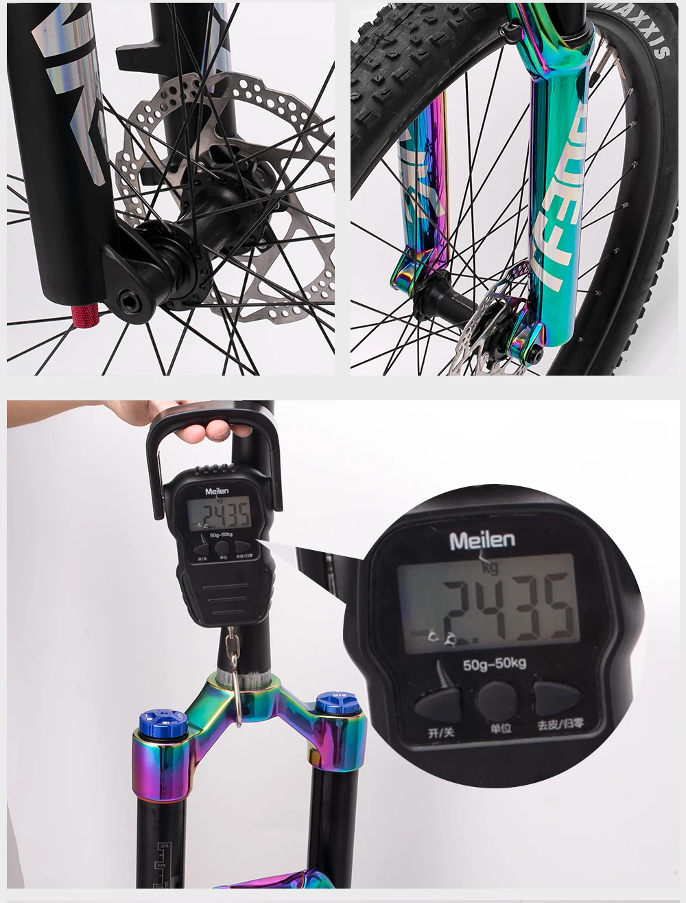 Aluminum alloy fork for bicycle  MTB front Air fork 27.5 29er mountain bike Suspension shock absorber damping disc brake tapered