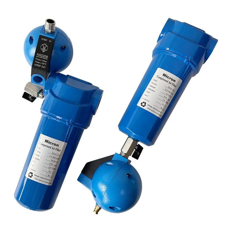 TOPEP Compressor MAF-25A Filter Unit with Ball Drainer Precision Pipeline Inline Compressed air Filter