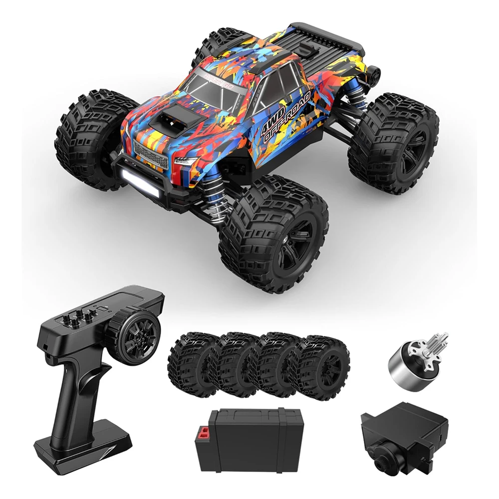 MJX Hyper Go 20208 1/20 Scale High Speed 39kmh 4WD Brushless RC Monster Truck with 1806 Motor USB Charging Durable Suspension