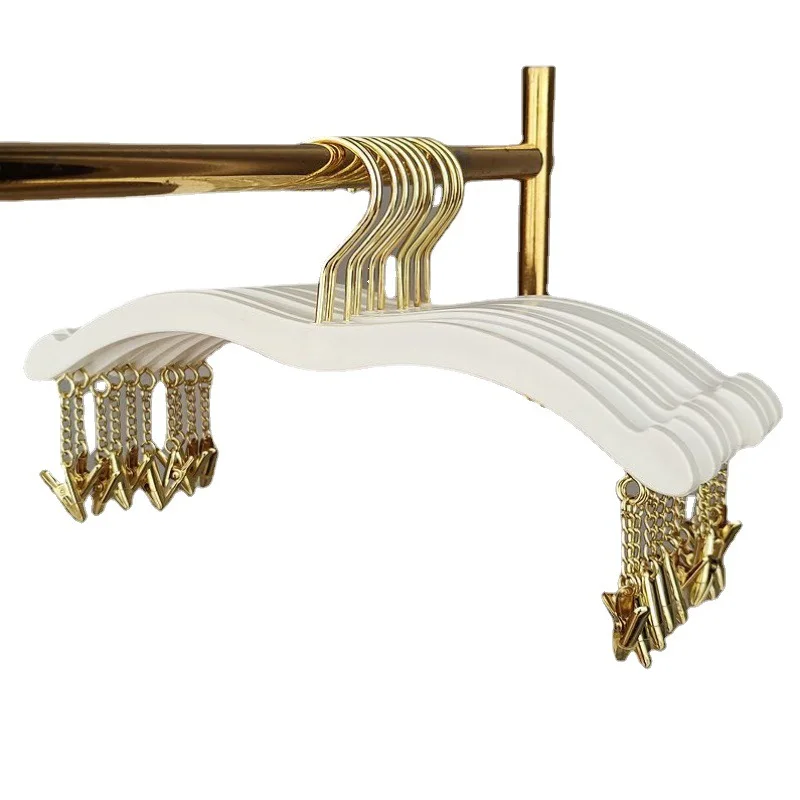 Super Low Price Lingerie Store Clothes Rack Faux Wooden Plastic Underwear Clip Bra Hanging Solid Underwear Rack