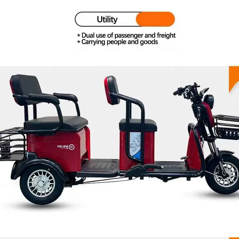triciclo electrico 3 wheel leisure passenger tricycle electric pedal tricycle scooter for adults