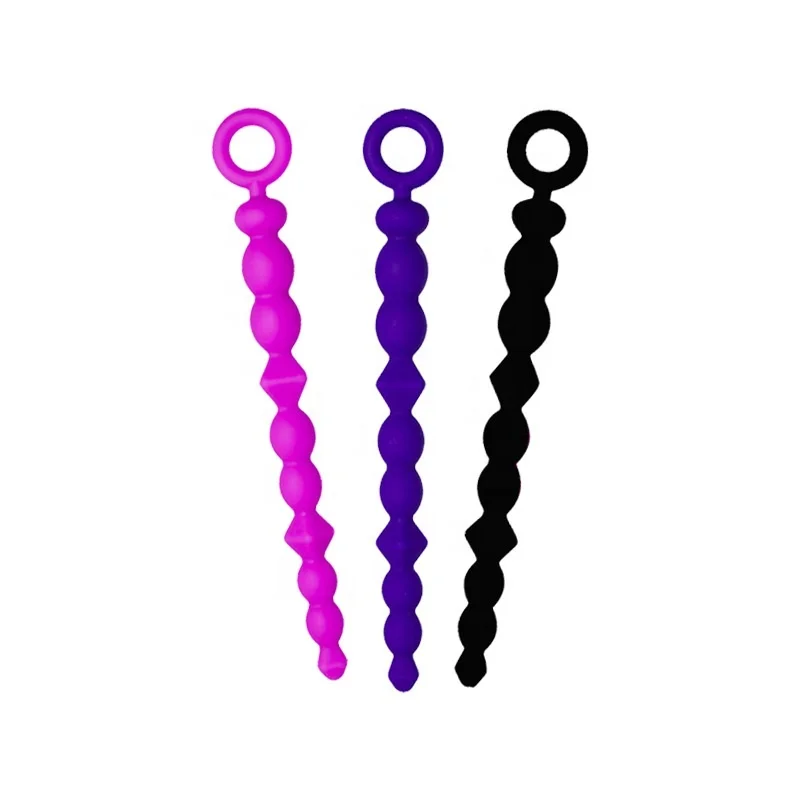 
Sex Toys Extra Long Anal Butt Plug with Graduated Design Silicone Anal Bead 