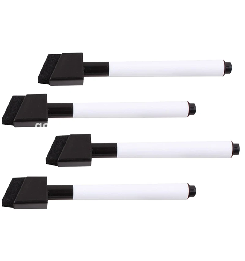 High quality 11*1cm black ink whiteboard marker pen with Hair brush