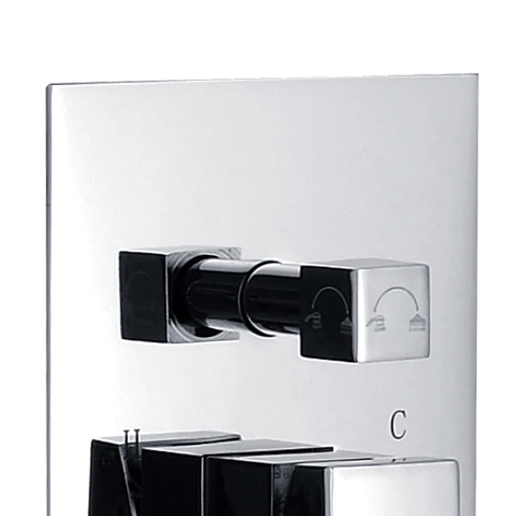 Wall Mounted Concealed Shower Faucet Valve Single Lever Two functions Brass Shower Mixer Valve with Diverter