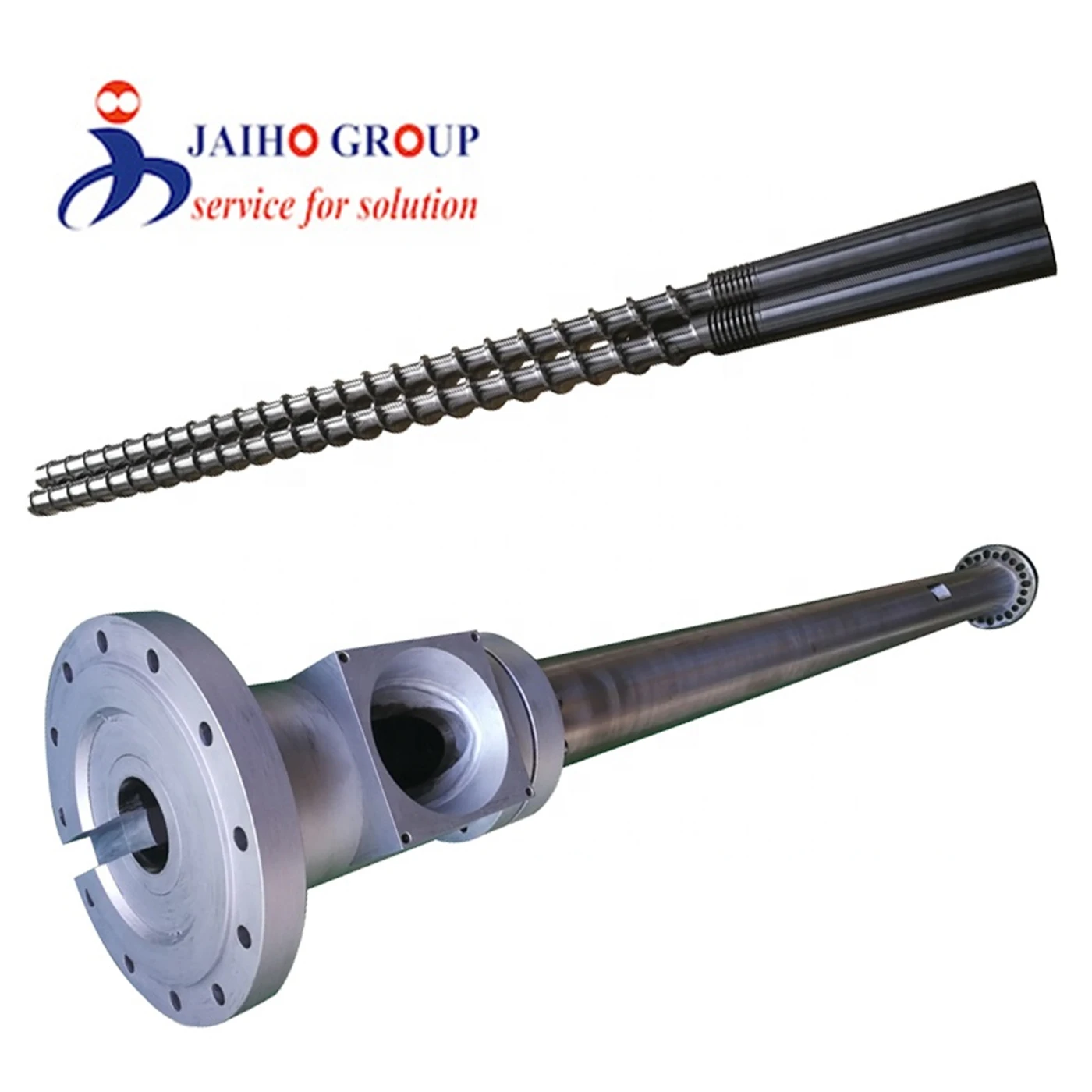 bimetallic Spray screw barrel for LDPE HDPE extruder