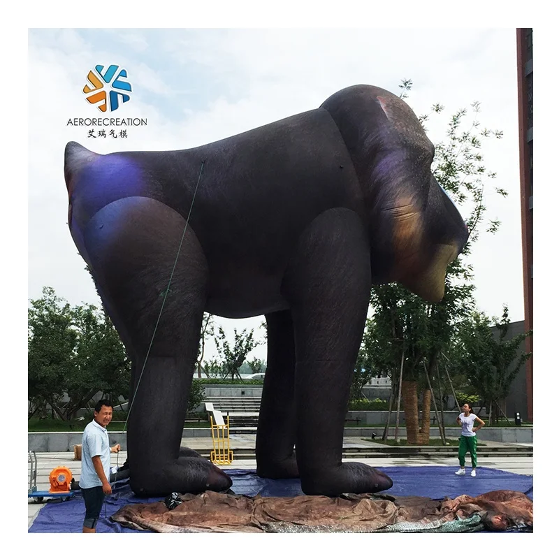 Наружная декоративная гигантская надувная Животная скульптура развлекательная рекламная модель гориллы