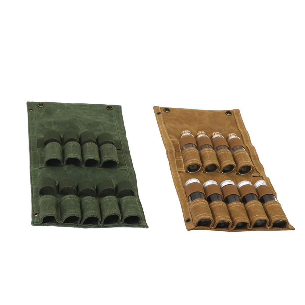 Spice Jar Storage Bag Food Seasoning Bottle Holder Condiment Container Bags Outdoor Camping Hiking kitchen Cookware Accessory