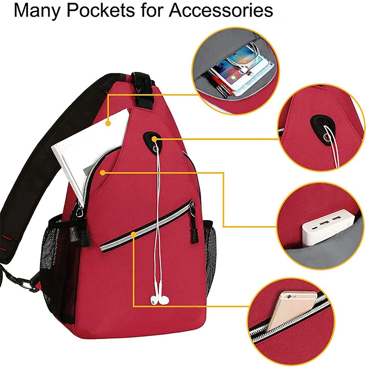 Utility Loadout Style Sling Bag Outdoor Bicycling Packs Concealed Carry Pouch Red Tactical Shoulder Bag