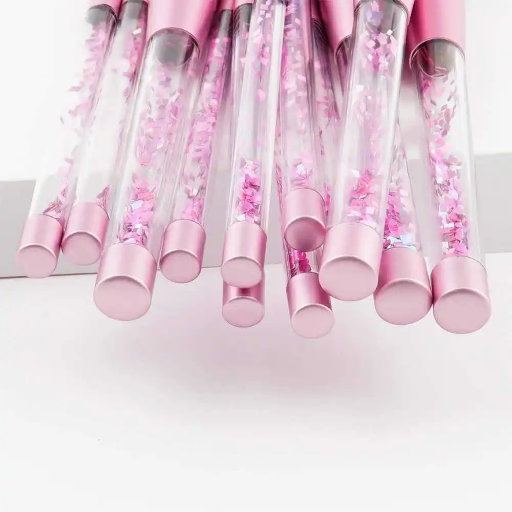 Wholesale Face Glitter  Cosmetic Make Up brush Tool set 12 Pcs Eye Shadow Private Label Makeup Brush Set