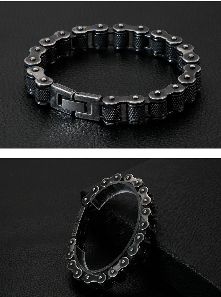 Heavy Sturdy Mens Motorcycle Chain Bike Chain Stainless Steel Bracelet