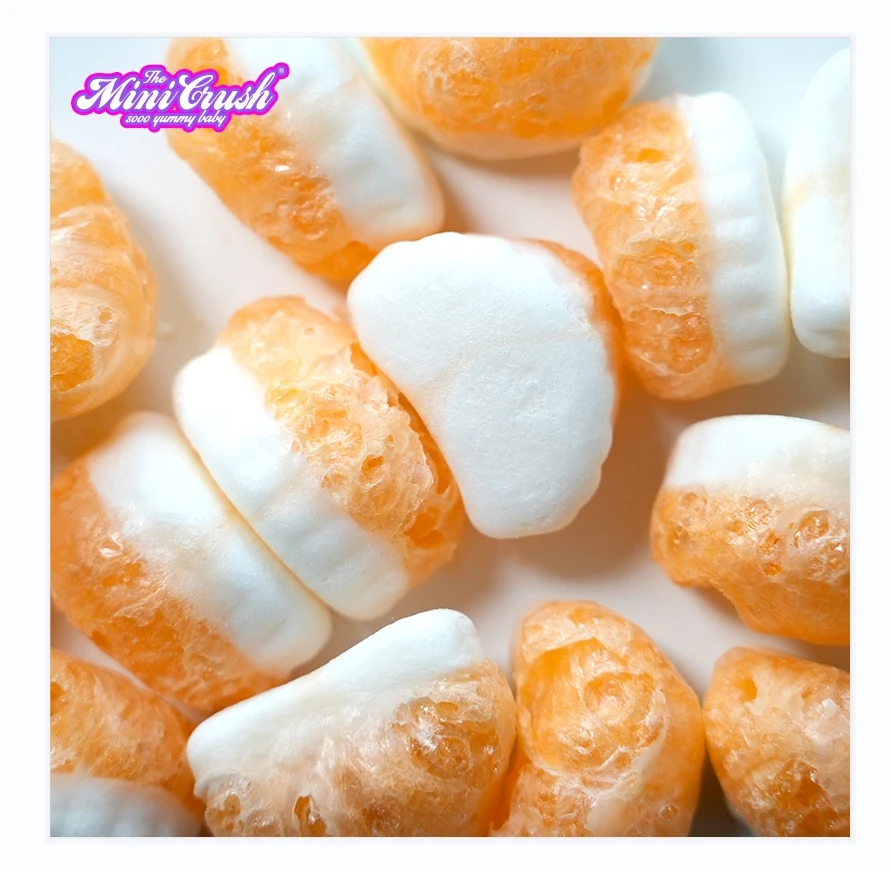chinese gummy candy manufacturers wholesale New fruity candy sweet Freeze dried spicy gummy orange candies