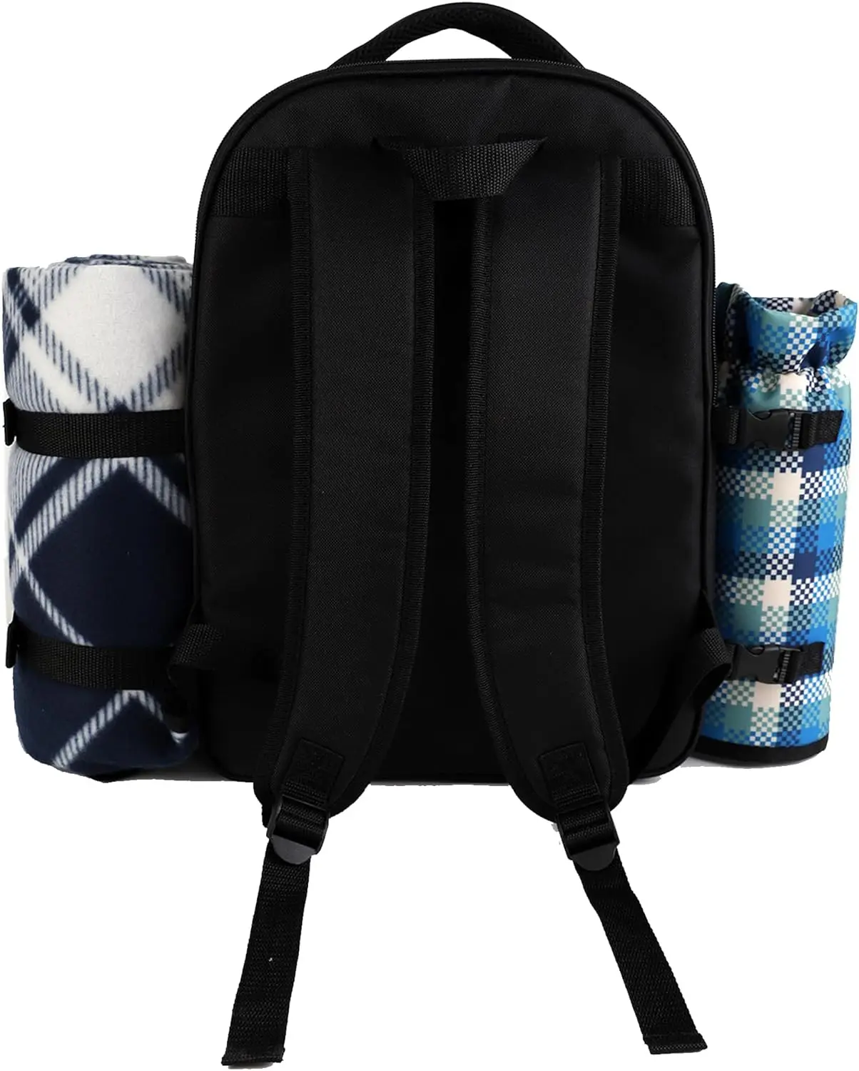 Picnic Backpack Bag for 2 Person with Cooler Compartment Detachable Bottle&Wine Holder Fleece Blanket Plates and Cutlery Bag