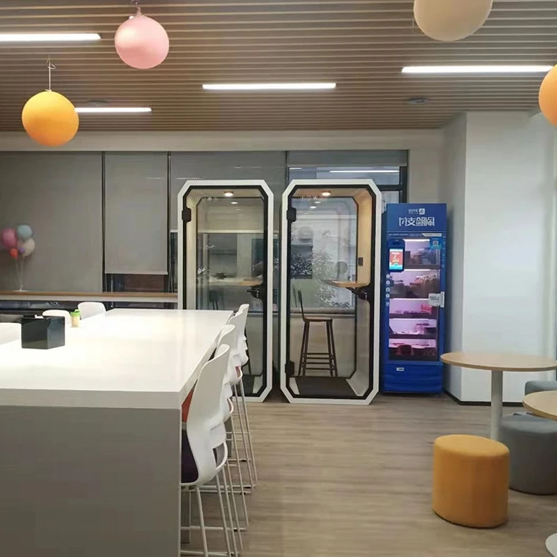 Noise Reduction Soundproof Private Space Phone Booth Prefab Movable Acoustic Office Pod Meeting Booth