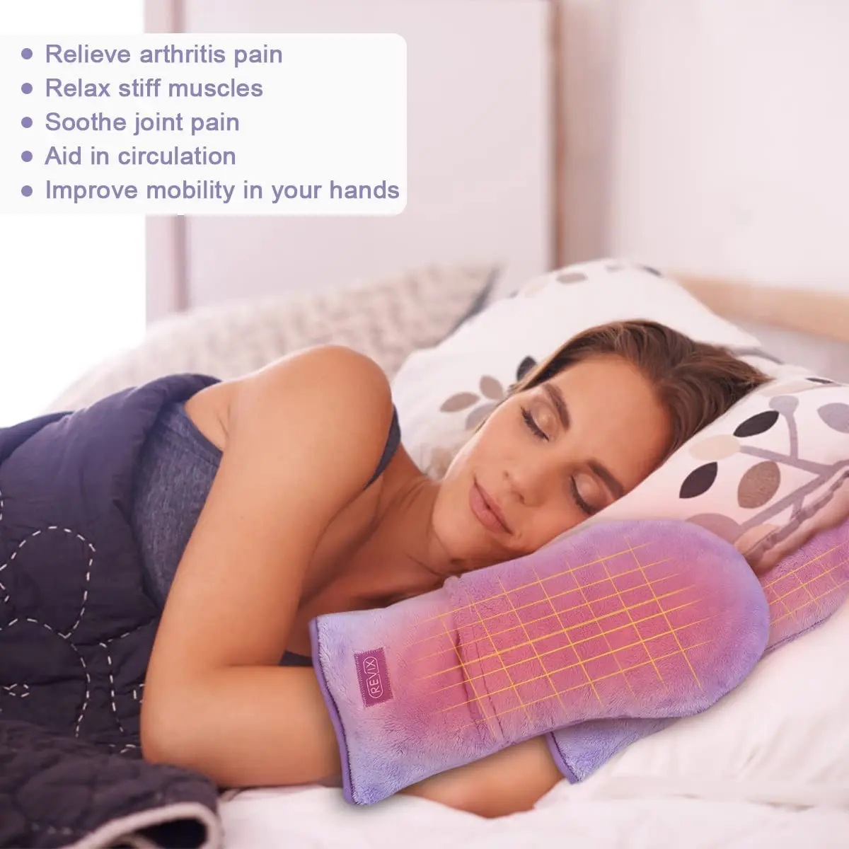 Microwavable Heating Mittens for Hand and Fingers to Relieve Arthritis Pain Heated Hands Mitts Warmers Hand Muff