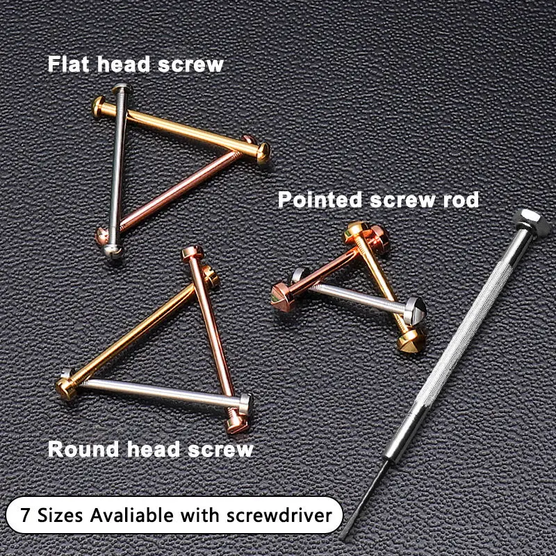 10mm to 24mm OEM Stainless Steel multi sizes micro watch strap connector band screw pin tubes for watch Strap Tube