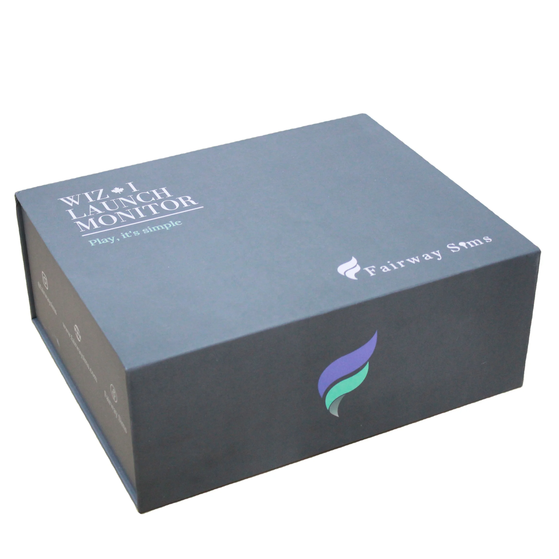 Wholesale Luxury Cardboard Folding Black Collapsible packaging Clothing Magnetic closure gift box with Custom logo