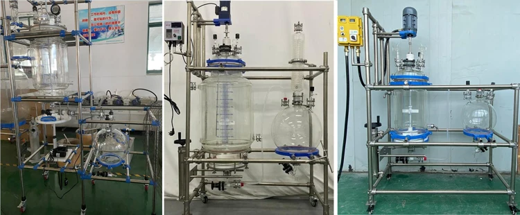 100 Liter Laboratory 20L gg17 Borosilicate Glass Industrial Lab Fermentor Stirred Reactor Bioreactor with Agitator