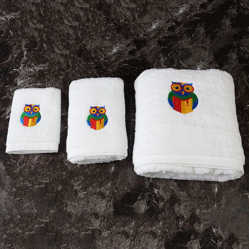 100% cotton plain face hand towel  Cheap price buy premium white towel bath 3 piece towels with embroidery logo