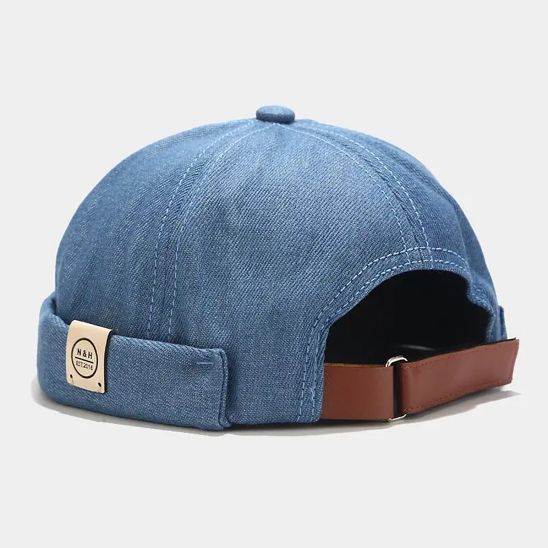 Brimless sport hat fashion outdoor denim wash cap couple student hip-hop street landlord hat male