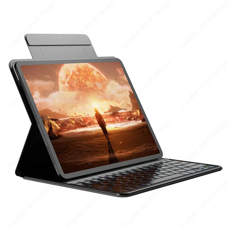 Laudtec PBK035 Advanced Technology Built-In Trackpad Type Intelligent Double-Sided Clip Magic Keyboard For Pro Ipad Air