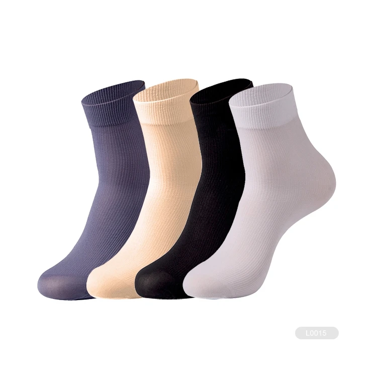 ZJFY- L0054 disposable nylon try on socks one time use foot sheer mid-calf socks try shoe socks