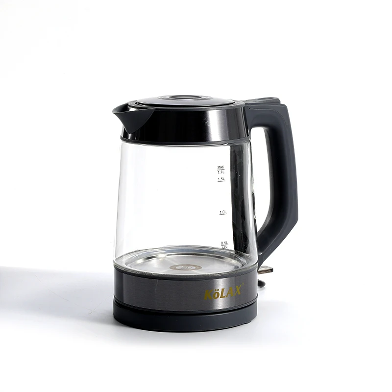 Home appliance glass kettle electric for tea and coffee 1.7L fast boiling cordless auto shut off & boil dry protection kettle