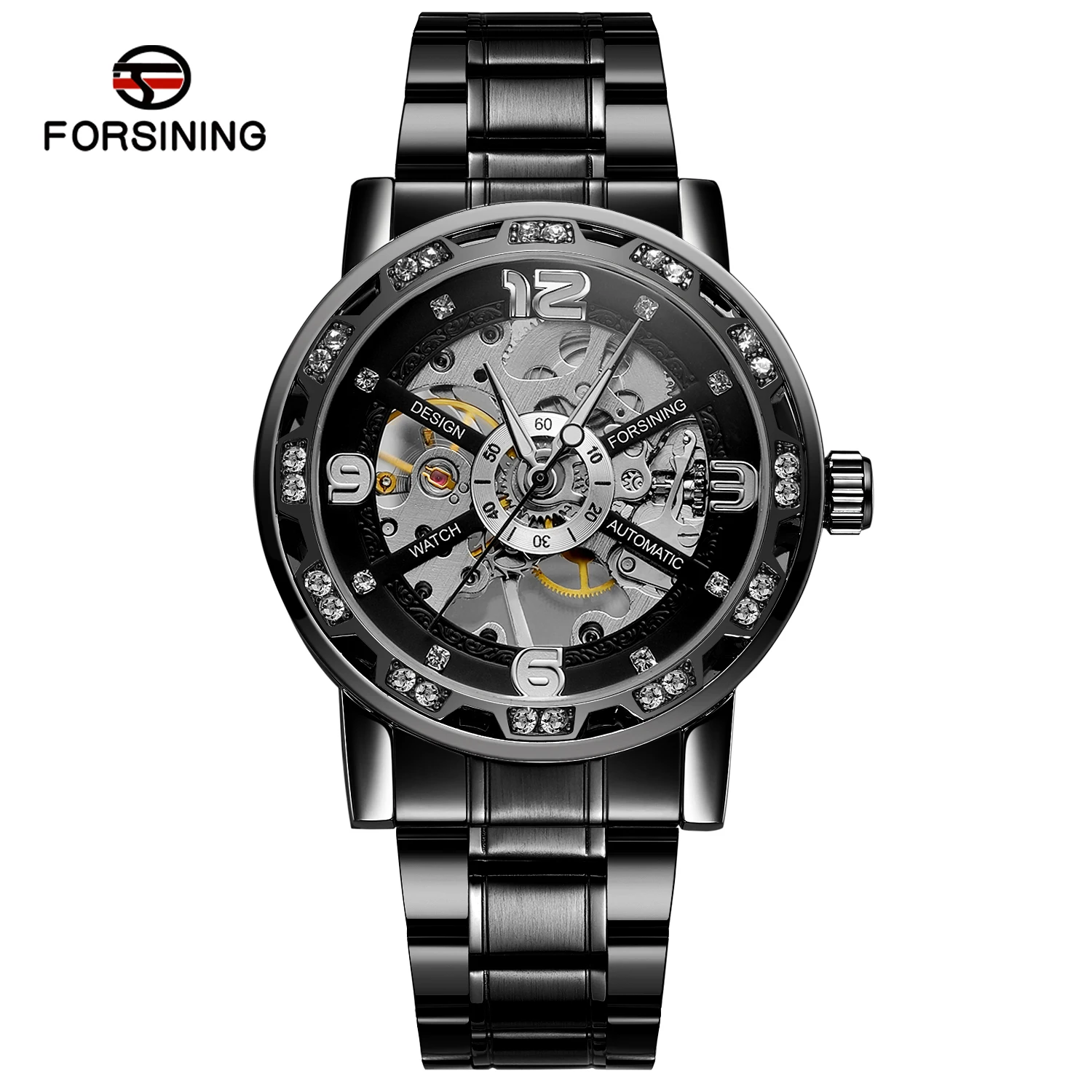 2024 forsining new products luxury automatic female  wrist watch