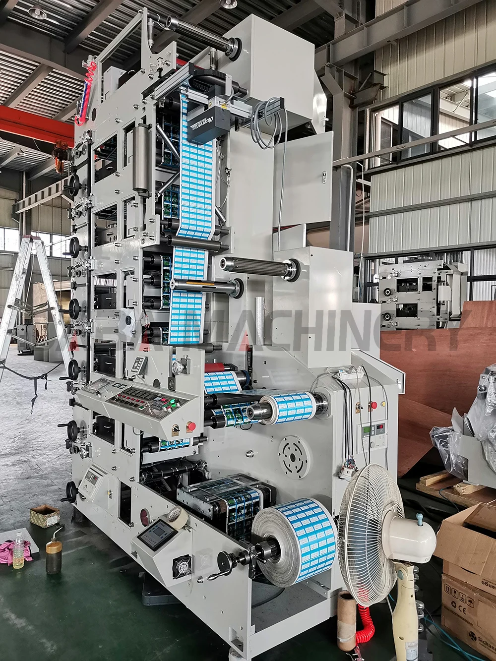 DABA 6 colors Flexo self adhesive pvc label  laminating printing machine