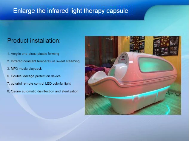 2024 Professional Led Therapy Effective Far Infrared Ray Sauna Spa Capsule Body Slimming Skin Whitening Spa Capsule Sauna