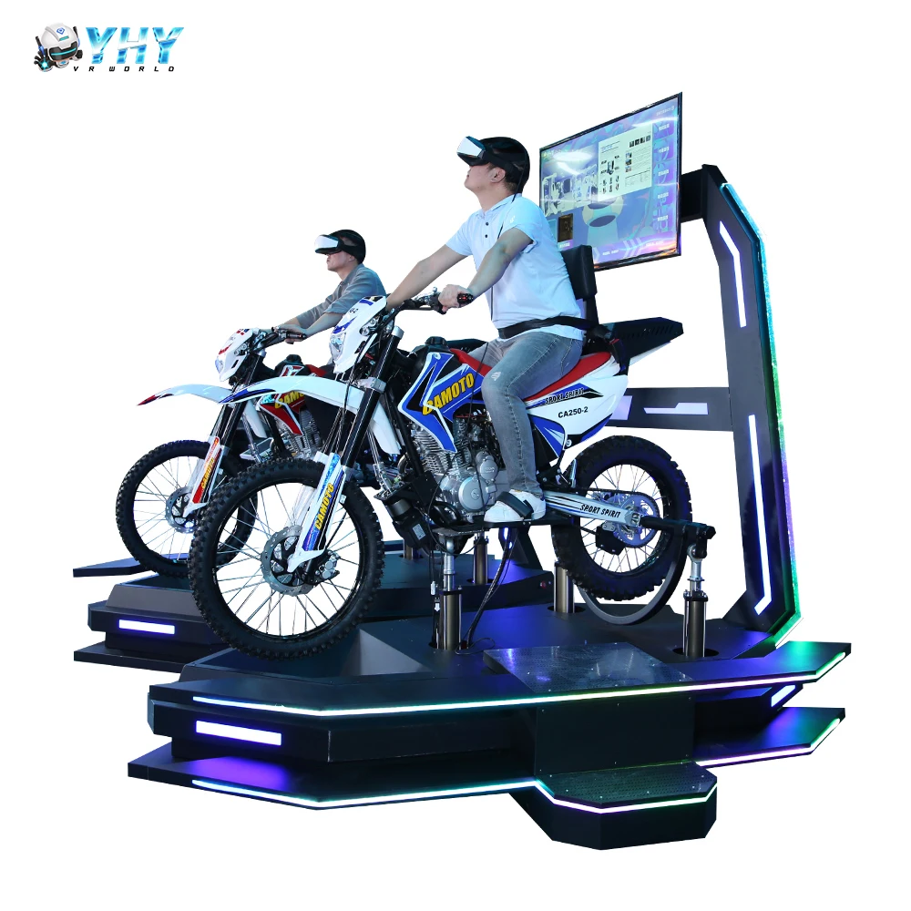 YHY VR 55 inches Screen 5000w vr racing simulator motor bike motor cycle vr game amusement park machine