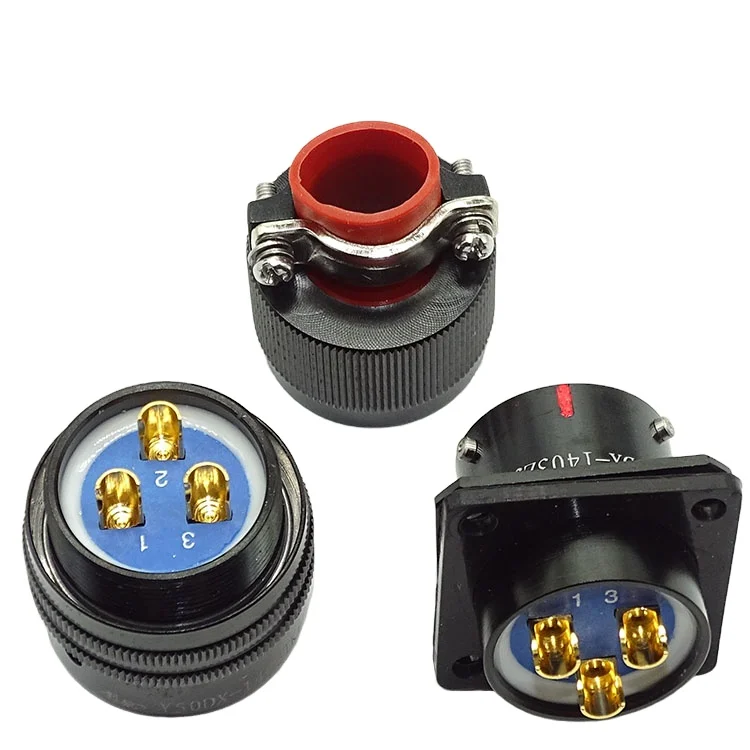 Штекер Y50DX-1403TK2/разъем Y50DX-1403ZK10 на передней панели квадратная панель гнездо Рабочий ток 50A0 3-контактный круговой